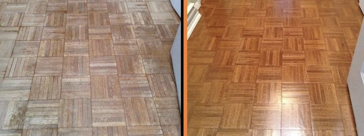 Sun-faded parquet