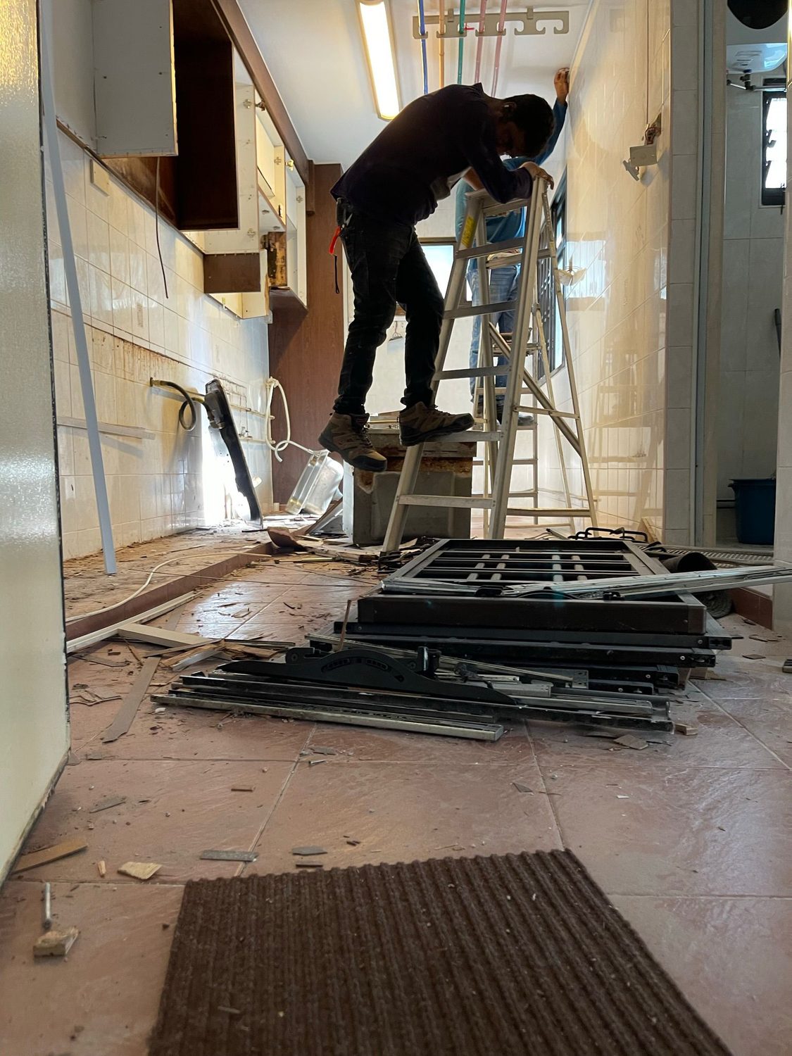 Tile regrouting work